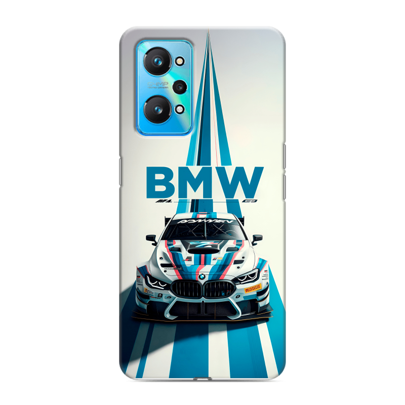 Силиконовый чехол на Realme GT Neo 2 с принтом БМВ BMW Силиконовый чехол на Realme GT Neo 2 с принтом БМВ BMW