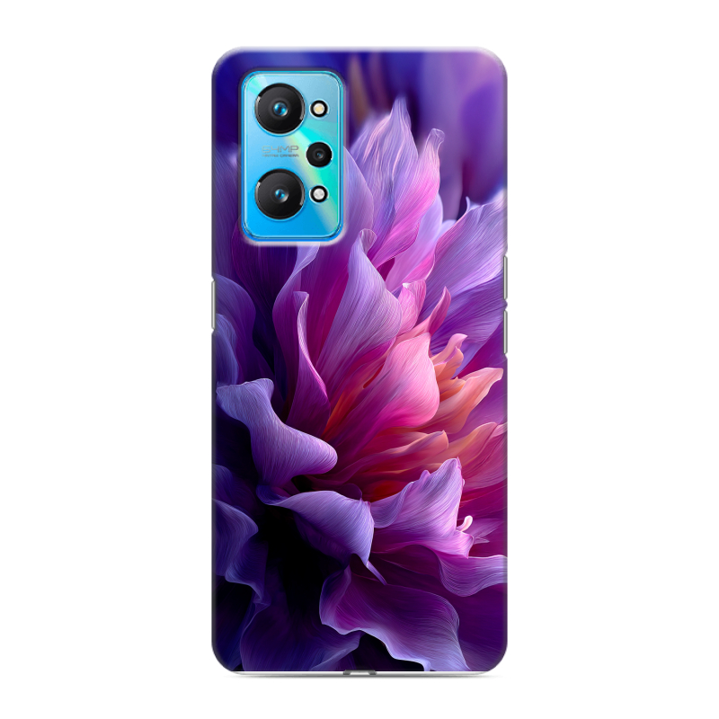 Силиконовый чехол на Realme GT Neo 2 с принтом женский цветы Силиконовый чехол на Realme GT Neo 2 с принтом женский цветы