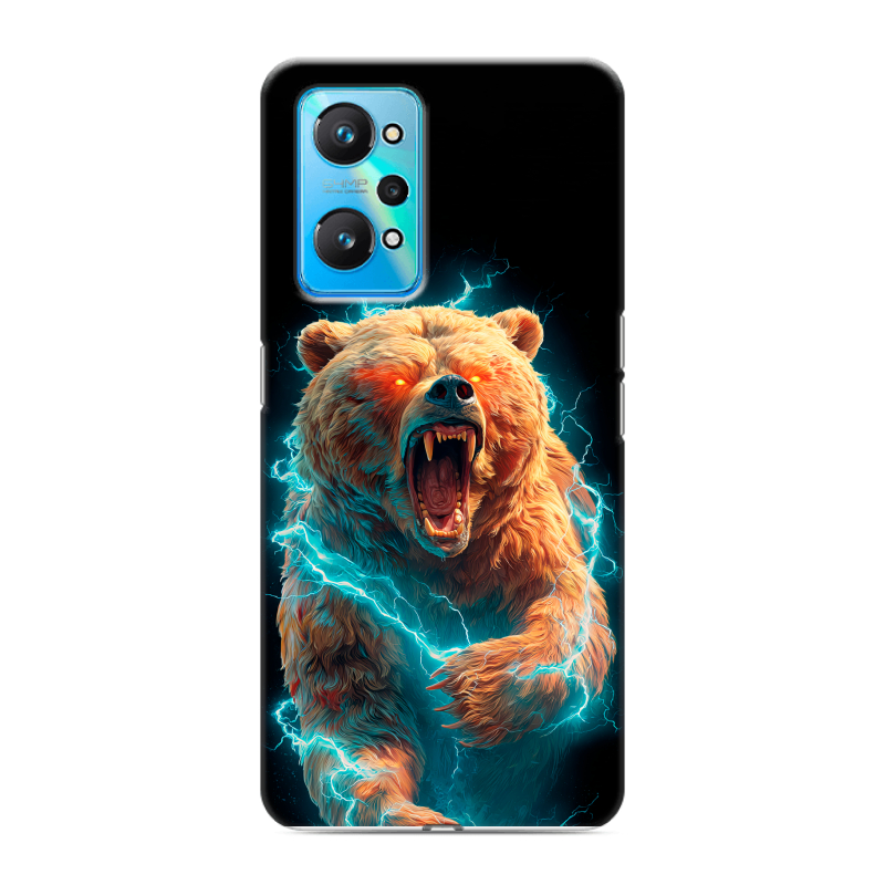 Силиконовый чехол на Realme GT Neo 2 с принтом Медведь Силиконовый чехол на Realme GT Neo 2 с принтом Медведь