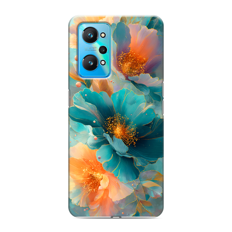 Силиконовый чехол на Realme GT Neo 2 с принтом Цветы Силиконовый чехол на Realme GT Neo 2 с принтом Цветы