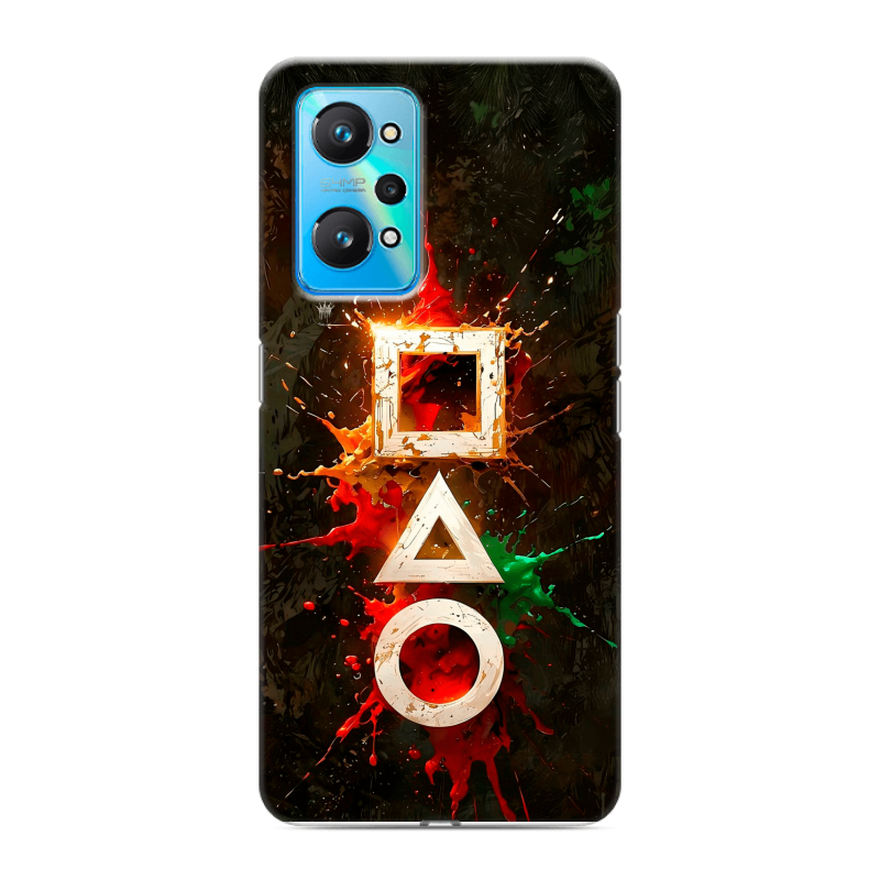 Силиконовый противоударный чехол на Realme GT Neo 2 с принтом Squid Game Игра кальмара Силиконовый противоударный чехол на Realme GT Neo 2 с принтом Squid Game Игра кальмара