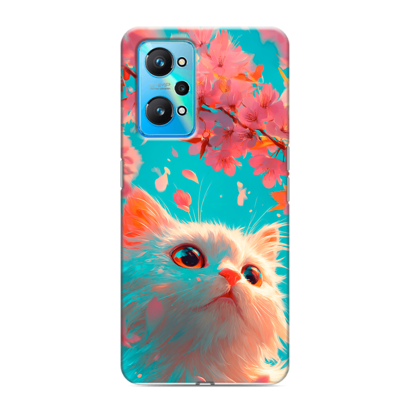 Силиконовый чехол на Realme GT Neo 2 с принтом Красивый кот Силиконовый чехол на Realme GT Neo 2 с принтом Красивый кот