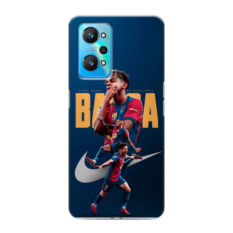 Силиконовый чехол на Realme GT Neo 2 с принтом Барселона Barca Yamal Силиконовый чехол на Realme GT Neo 2 с принтом Барселона Barca Yamal