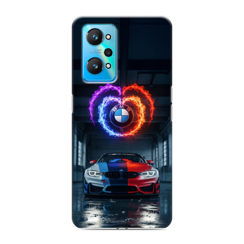 Силиконовый чехол на Realme GT Neo 2 с принтом BMW БМВ Силиконовый чехол на Realme GT Neo 2 с принтом BMW БМВ