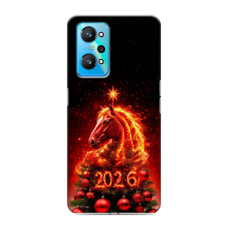 Силиконовый чехол на Realme GT Neo 2 с принтом Новый год Силиконовый чехол на Realme GT Neo 2 с принтом Новый год