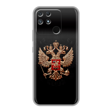 Силиконовый чехол на Realme Narzo 50A с принтом Герб России