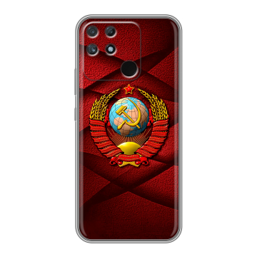 Силиконовый чехол на Realme Narzo 50A с принтом Герб СССР