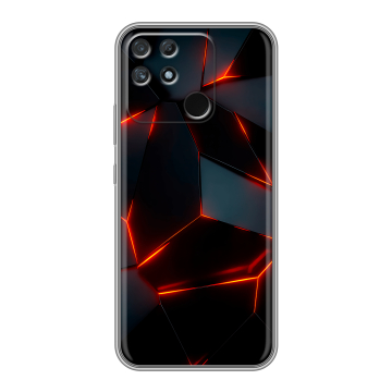 Силиконовый чехол на Realme Narzo 50A с принтом Яркие абстракции