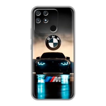 Силиконовый чехол на Realme Narzo 50A с принтом БМВ BMW Силиконовый чехол на Realme Narzo 50A с принтом БМВ BMW