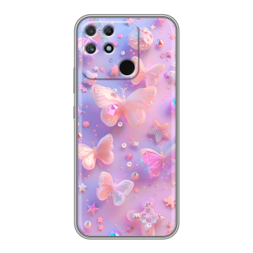 Силиконовый чехол на Realme Narzo 50A с принтом Бабочки Силиконовый чехол на Realme Narzo 50A с принтом Бабочки