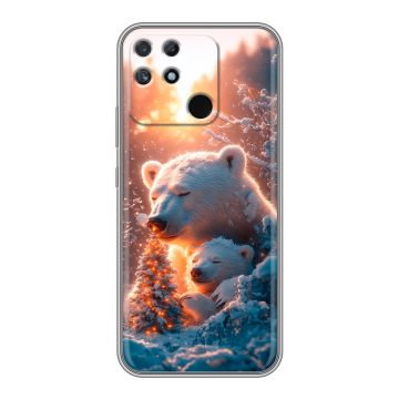 Силиконовый чехол на Realme Narzo 50A с принтом Новый год