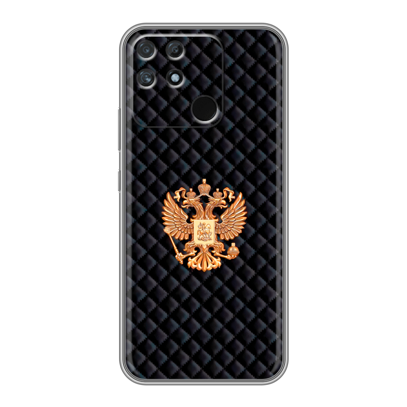 Силиконовый противоударный чехол на Realme Narzo 50A с принтом Герб России принт Силиконовый противоударный чехол на Realme Narzo 50A с принтом Герб России принт