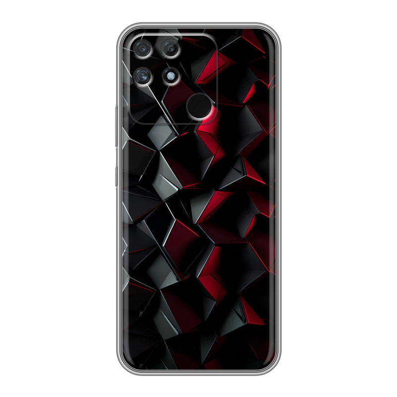 Силиконовый противоударный чехол на Realme Narzo 50A с принтом Абстракция Силиконовый противоударный чехол на Realme Narzo 50A с принтом Абстракция