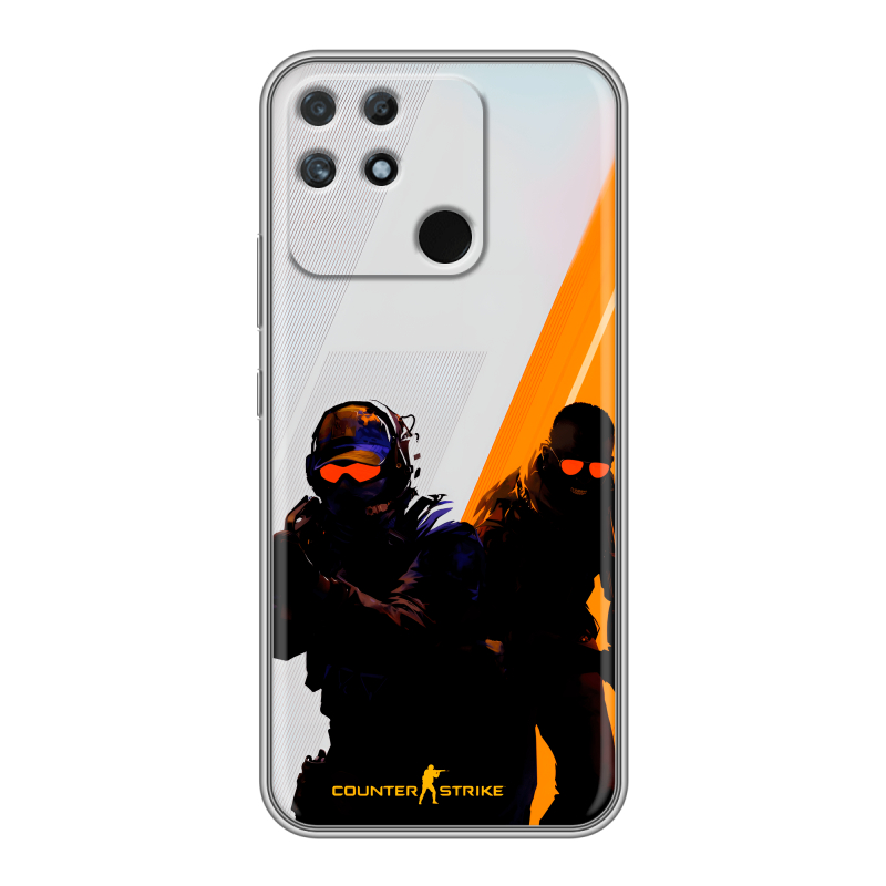 Силиконовый противоударный чехол на Realme Narzo 50A с принтом Контер страйк Counter strike Силиконовый противоударный чехол на Realme Narzo 50A с принтом Контер страйк Counter strike