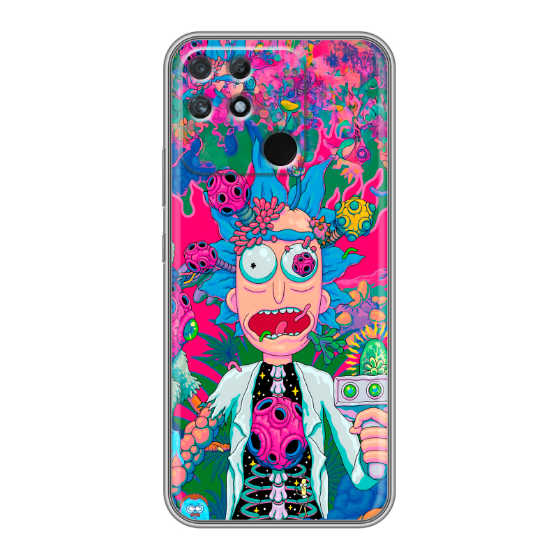 Силиконовый противоударный чехол на Realme Narzo 50A с принтом Рик и Морти Rick Morty Силиконовый противоударный чехол на Realme Narzo 50A с принтом Рик и Морти Rick Morty