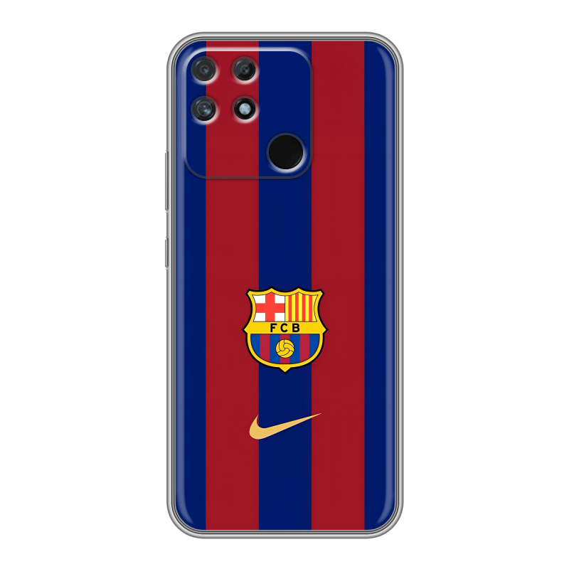 Силиконовый противоударный чехол на Realme Narzo 50A с принтом Барселона Barcelona Силиконовый противоударный чехол на Realme Narzo 50A с принтом Барселона Barcelona