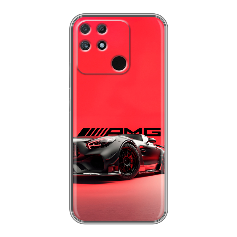 Силиконовый чехол на Realme Narzo 50A с принтом Мерседес Mercedes AMG Силиконовый чехол на Realme Narzo 50A с принтом Мерседес Mercedes AMG
