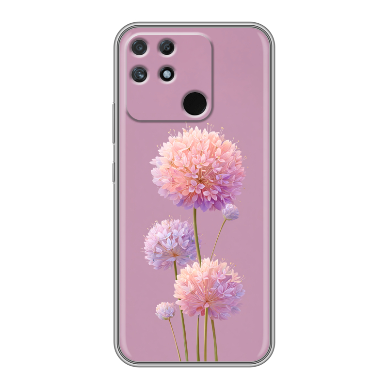Силиконовый чехол на Realme Narzo 50A с принтом Цветы Силиконовый чехол на Realme Narzo 50A с принтом Цветы