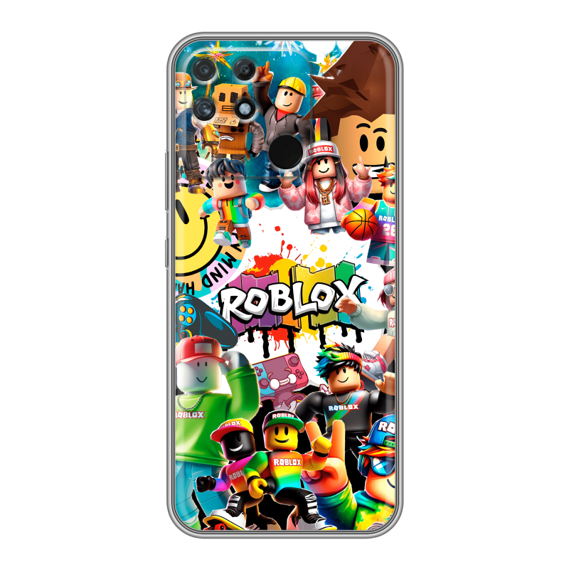 Силиконовый чехол на Realme Narzo 50A с принтом Roblox Роблокс Силиконовый чехол на Realme Narzo 50A с принтом Roblox Роблокс