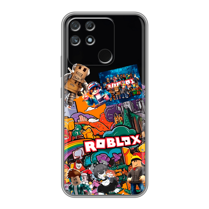 Силиконовый чехол на Realme Narzo 50A с принтом Roblox Роблокс Силиконовый чехол на Realme Narzo 50A с принтом Roblox Роблокс