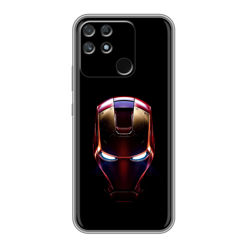 Силиконовый противоударный чехол на Realme Narzo 50A с принтом IronMan Железный человек Силиконовый противоударный чехол на Realme Narzo 50A с принтом IronMan Железный человек