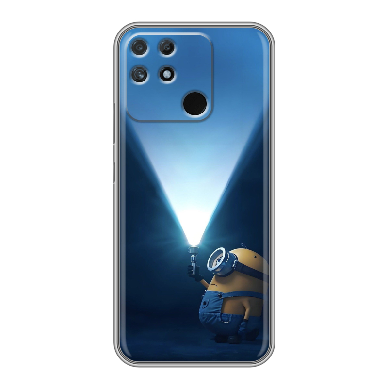 Силиконовый противоударный чехол на Realme Narzo 50A с принтом Миньоны Силиконовый противоударный чехол на Realme Narzo 50A с принтом Миньоны