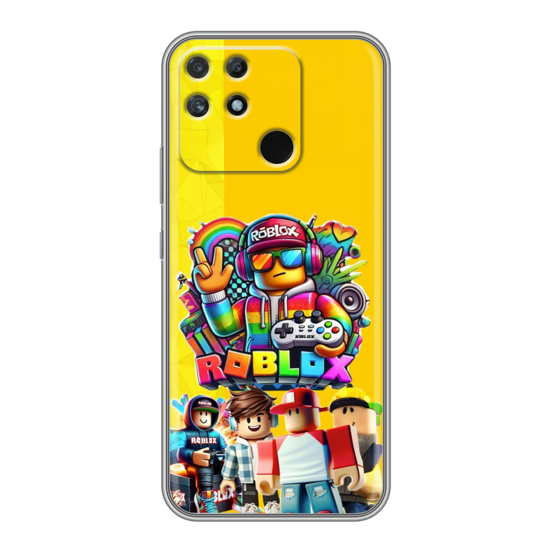 Силиконовый чехол на Realme Narzo 50A с принтом Roblox Роблокс Силиконовый чехол на Realme Narzo 50A с принтом Roblox Роблокс