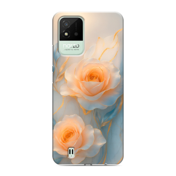 Силиконовый противоударный чехол на Realme Narzo 50i с принтом Женский