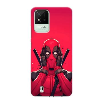 Силиконовый противоударный чехол на Realme Narzo 50i с принтом Дедпул Deadpool