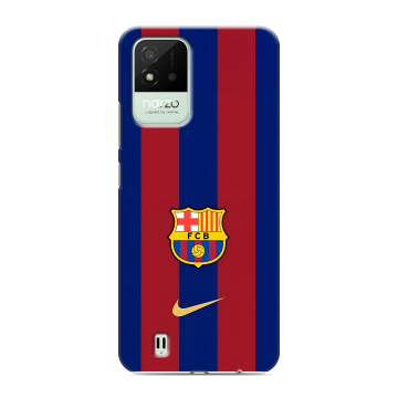 Силиконовый противоударный чехол на Realme Narzo 50i с принтом Барселона Barcelona