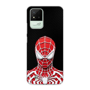 Силиконовый противоударный чехол на Realme Narzo 50i с принтом человек паук spiderman