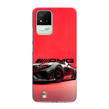 Силиконовый противоударный чехол на Realme Narzo 50i с принтом Мерседес Mercedes AMG