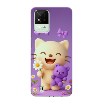Силиконовый противоударный чехол на Realme Narzo 50i с принтом для девочек