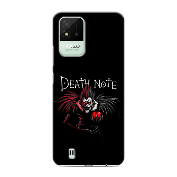 Силиконовый противоударный чехол на Realme Narzo 50i с принтом Death note Тетрадь смерти