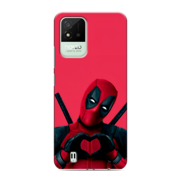 Силиконовый противоударный чехол на Realme Narzo 50i с принтом Дедпул Deadpool