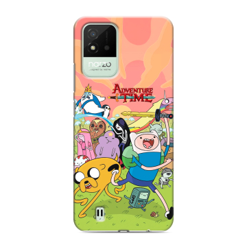Силиконовый противоударный чехол на Realme Narzo 50i с принтом Adventure time Время приключений