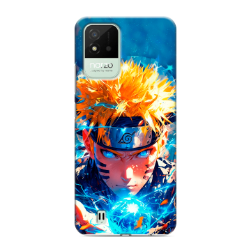 Силиконовый противоударный чехол на Realme Narzo 50i с принтом Аниме Наруто Naruto