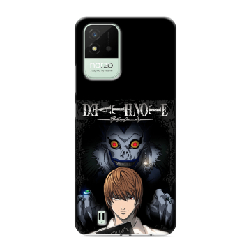 Силиконовый противоударный чехол на Realme Narzo 50i с принтом Death note Тетрадь смерти