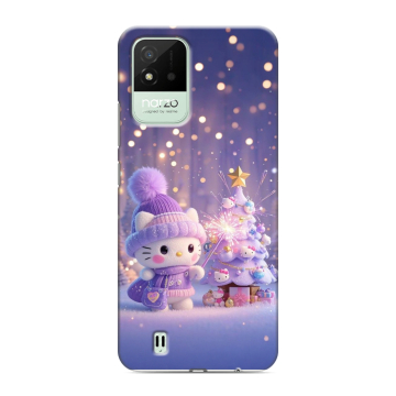 Силиконовый противоударный чехол на Realme Narzo 50i с принтом Новый год Силиконовый противоударный чехол на Realme Narzo 50i с принтом Новый год