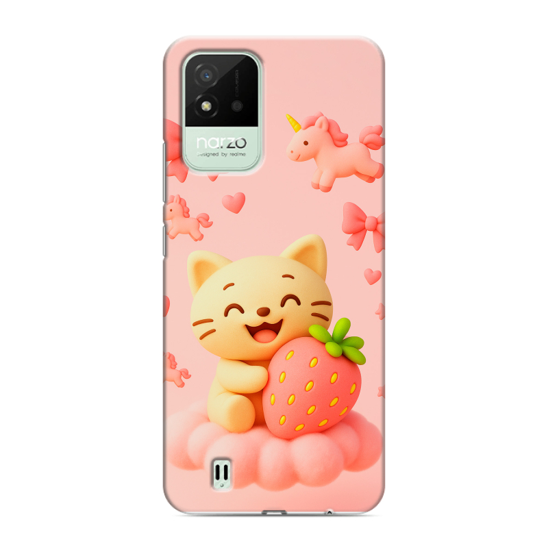 Силиконовый противоударный чехол на Realme Narzo 50i с принтом для девочек Силиконовый противоударный чехол на Realme Narzo 50i с принтом для девочек