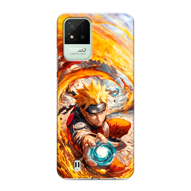 Силиконовый противоударный чехол на Realme Narzo 50i с принтом Аниме Наруто Naruto Силиконовый противоударный чехол на Realme Narzo 50i с принтом Аниме Наруто Naruto
