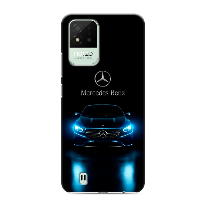 Силиконовый противоударный чехол на Realme Narzo 50i с принтом Mercedes Мерседес Силиконовый противоударный чехол на Realme Narzo 50i с принтом Mercedes Мерседес