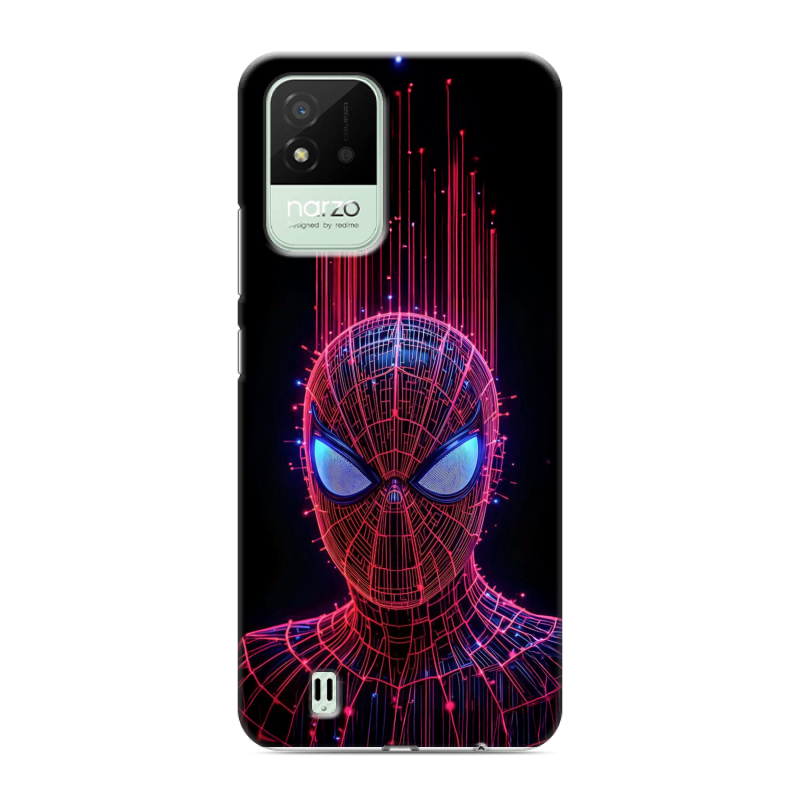 Силиконовый противоударный чехол на Realme Narzo 50i с принтом Spiderman Человек паук Силиконовый противоударный чехол на Realme Narzo 50i с принтом Spiderman Человек паук