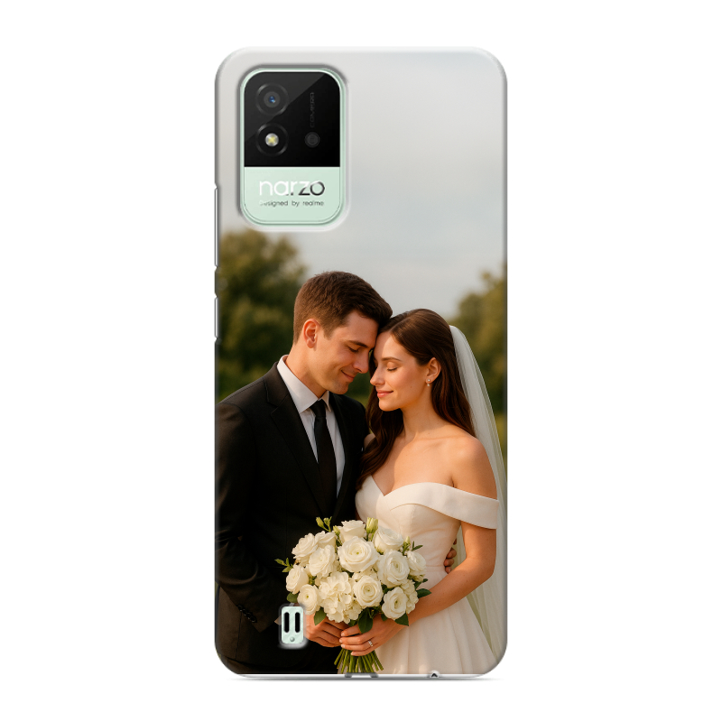 Силиконовый противоударный чехол на Realme Narzo 50i с принтом со своим фото Силиконовый противоударный чехол на Realme Narzo 50i с принтом со своим фото