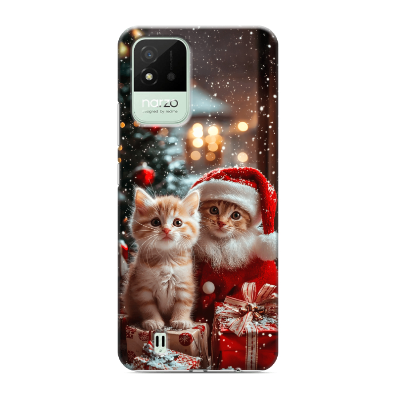 Силиконовый противоударный чехол на Realme Narzo 50i с принтом Новый год Силиконовый противоударный чехол на Realme Narzo 50i с принтом Новый год