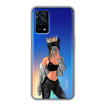 Силиконовый противоударный чехол на OPPO A55 с принтом Женские принты Силиконовый противоударный чехол на OPPO A55 с принтом Женские принты