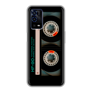 Силиконовый противоударный чехол на OPPO A55 с принтом Кассета