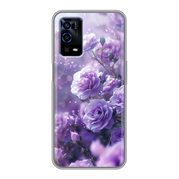Силиконовый противоударный чехол на OPPO A55 с принтом Розы цветы