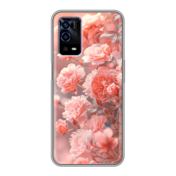 Силиконовый противоударный чехол на OPPO A55 с принтом Розы цветы