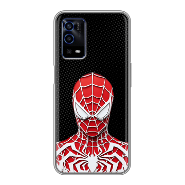 Силиконовый противоударный чехол на OPPO A55 с принтом человек паук spiderman